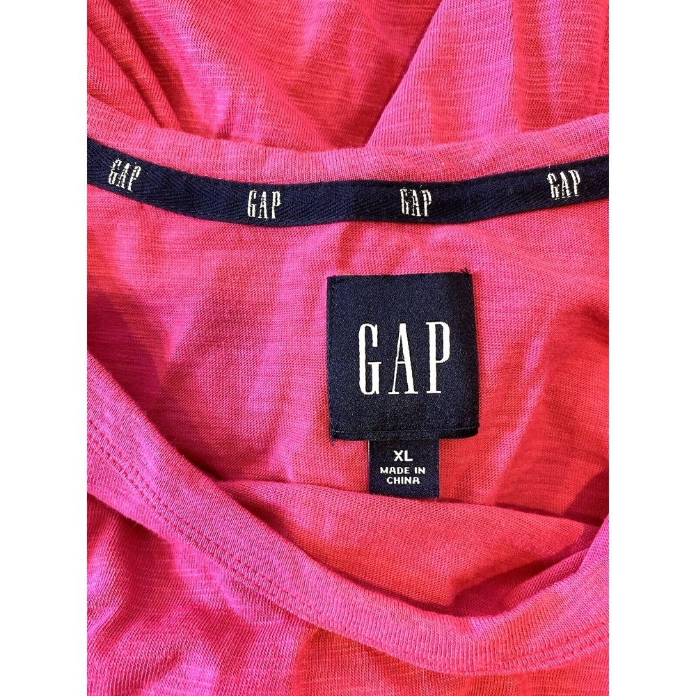Gap Dress Womens XL Pink Sleeveless Tank Midi Sun Cotton Blend Tiered Pockets - Picture 3 of 7
